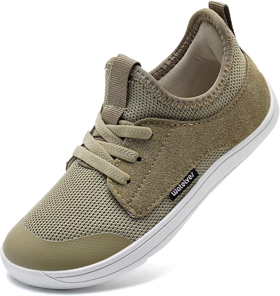 WateLves Toddler Little/Big Kid Wide Barefoot Shoes Boys Girls Minimalist Sneakers Splay Naturally Lightweight Breathable Running Tennis Shoes