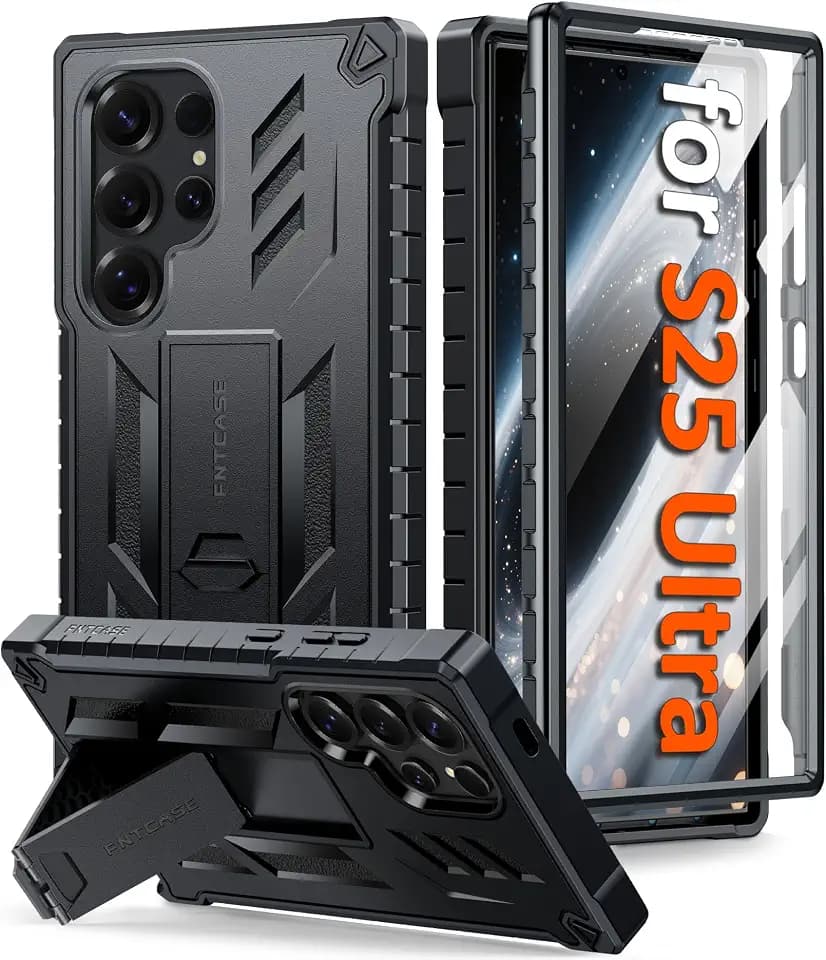 FNTCASE for Samsung Galaxy S25-Ultra Case with Built-in Screen Protector