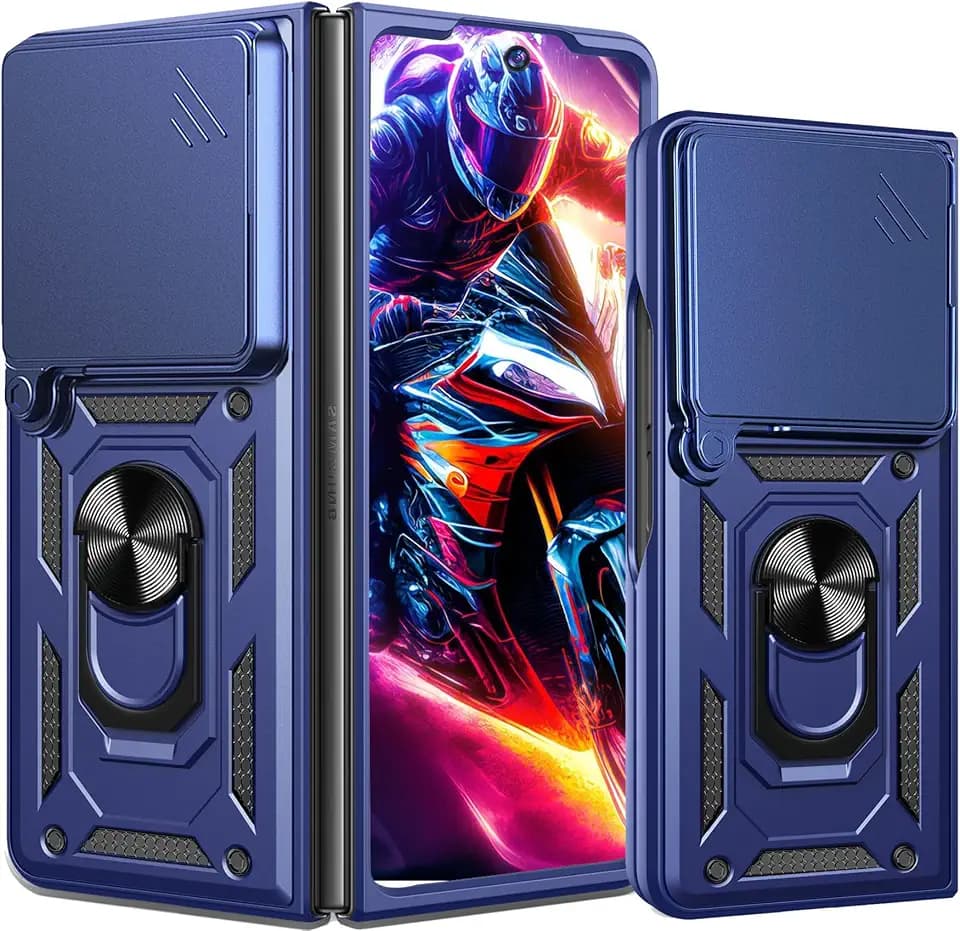 for Moto Razr Fold 2026 Case with Slide Camera Lens Cover SJ Blue