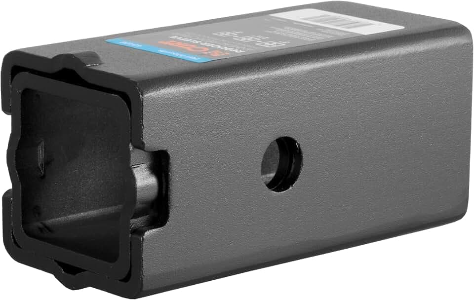 CURT 45408 Anhängerkupplung mit Adapter, Reduzierhülsen-Set,7,6 auf 6,3 oder 5,4 cm, 2-teilig, Schwarz