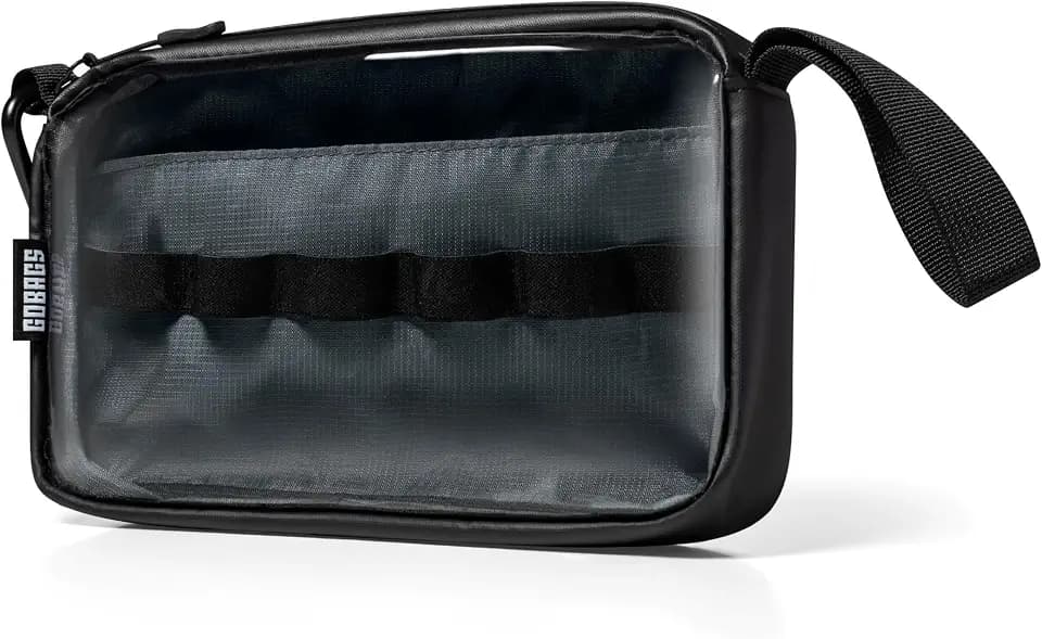 GOBAGS NEO Production Zipper Bags - Electronics & Camera Accessories Bag - Cable organizer, Gear Accessory Pouch, Travel Camera Essentials (Small, Black)