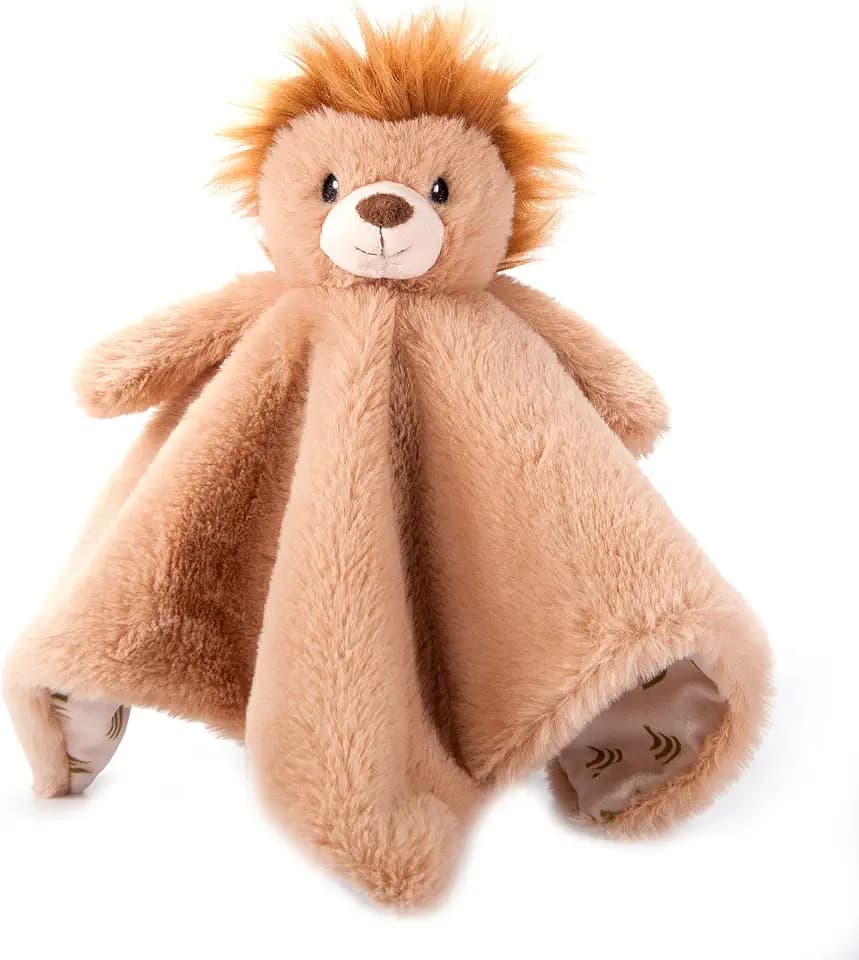 The Petting Zoo Lion Blanket Stuffed Animal Plushie, Kids Gifts, 13 in