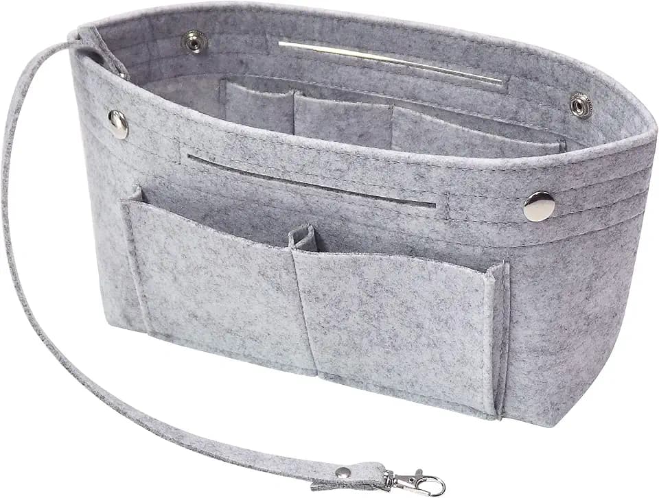 Filz Handtasche Organizer Bag in Bag,Innentaschen für Handtaschen Organizer mit Schlüsselkette für Speedy Neverfull,8 Farben