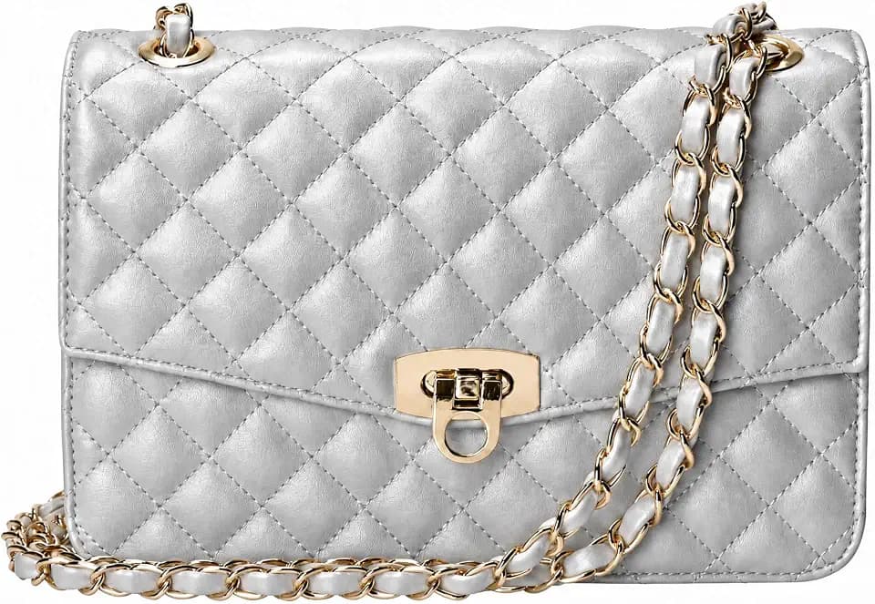 GEMIU Small Purse for Women Quilted Clutch Purses with Chain Strap