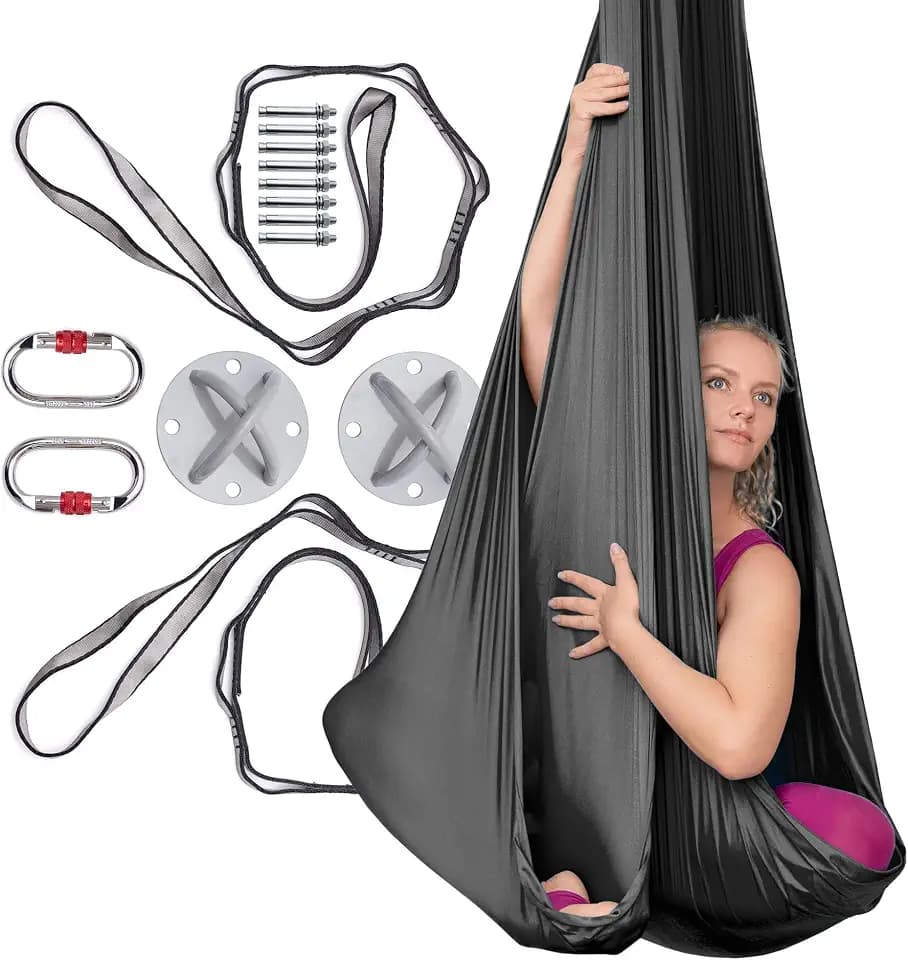AyuHome Aerial Silks Yoga Swing Aerial Hammock Kit for Home
