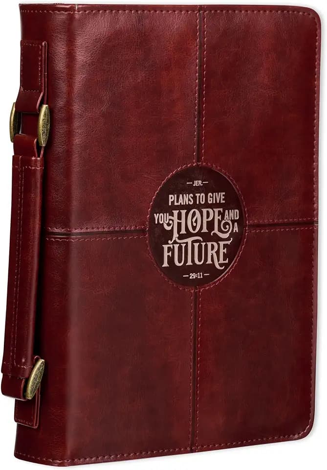 Christian Art Gifts Faux Leather Bible Cover for Men and Grads
