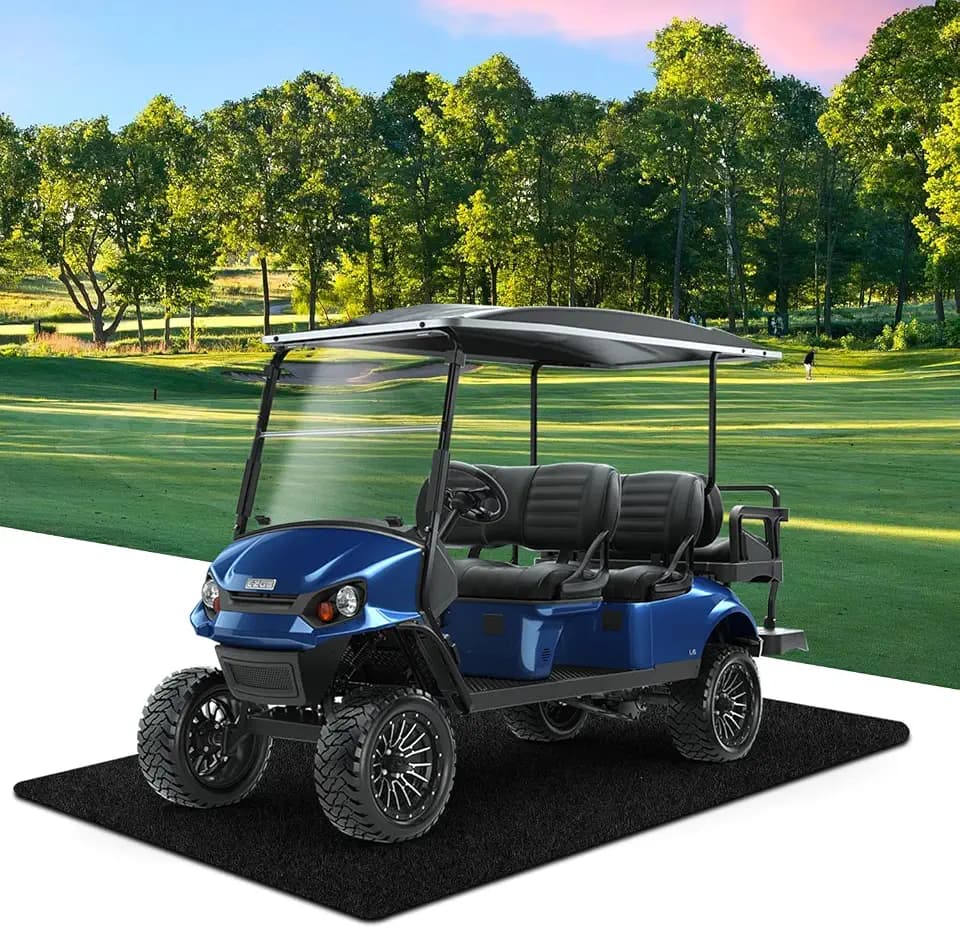 Golf Cart Parking Mat 9.18x 4.92ft Oil Absorbent Universal Garage Floor Mat