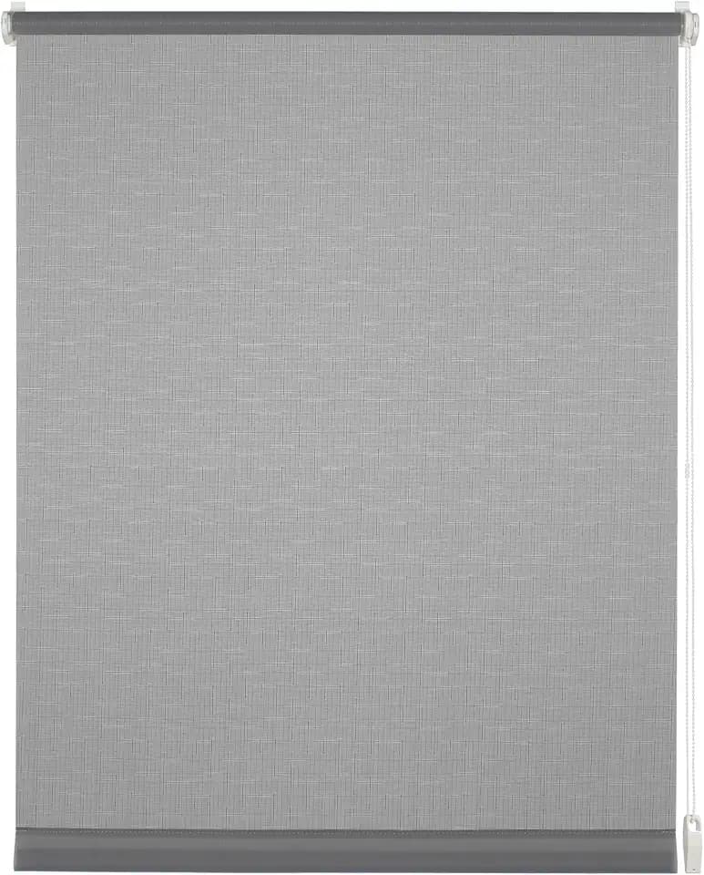 GARDINIA Rollo ohne Bohren, Zum Kleben oder Klemmen, Blickdicht, Sichtschutz, Blendschutz, Inkl. Montage-Teile, EASYFIX, Hellgrau, 90 x 210 cm (BxH)