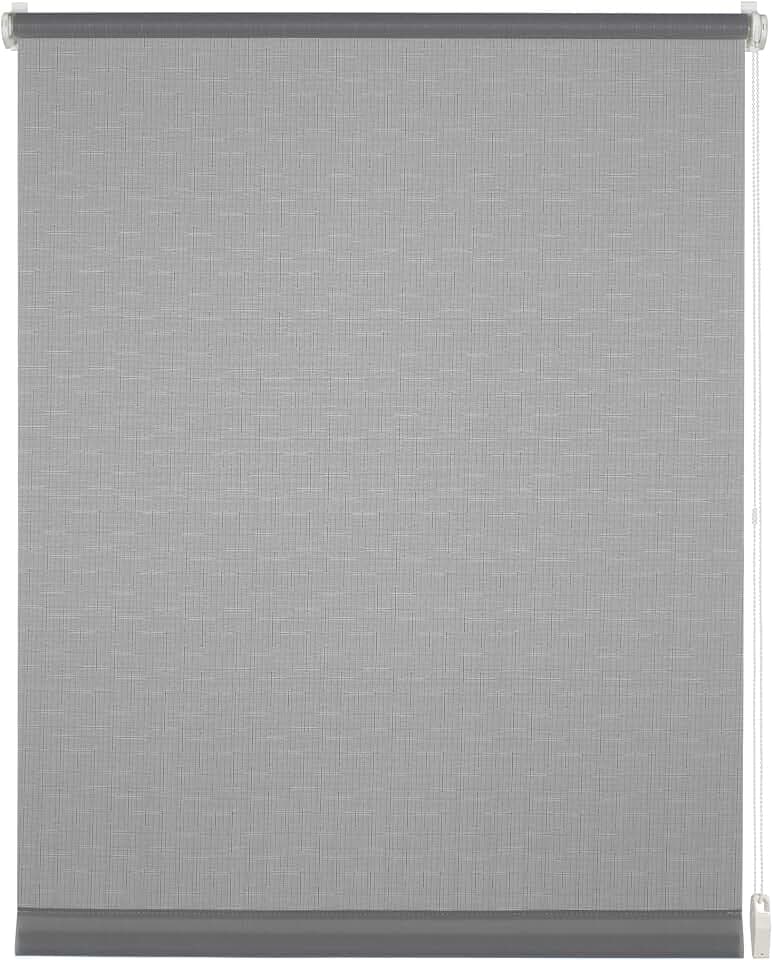 GARDINIA Rollo ohne Bohren, Zum Kleben oder Klemmen, Blickdicht, Sichtschutz, Blendschutz, Inkl. Montage-Teile, EASYFIX, Hellgrau, 45 x 150 cm (BxH)