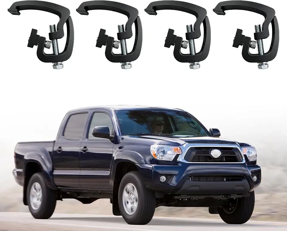 Truck Bed Clamps for 2005-2015 Toyota Tacoma Bed Rails, 4-Pack