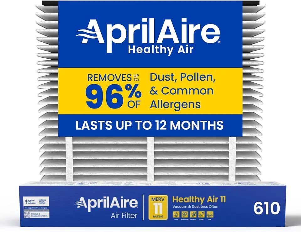 AprilAire 610 Replacement Filter for AprilAire Whole House Air Purifier 1625FG - MERV 11, Clean Air & Dust, 16x25x4 Air Filter (Pack of 1)