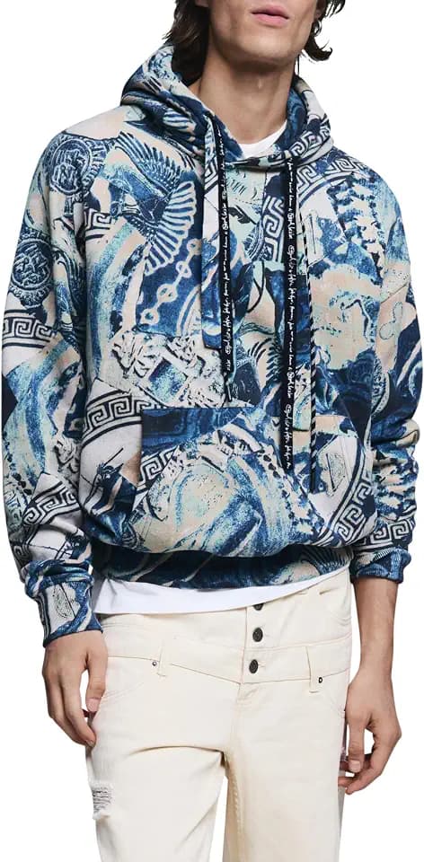 Desigual Herren Sweat_Mosaic Full Printe Sweatshirt (1er Pack)