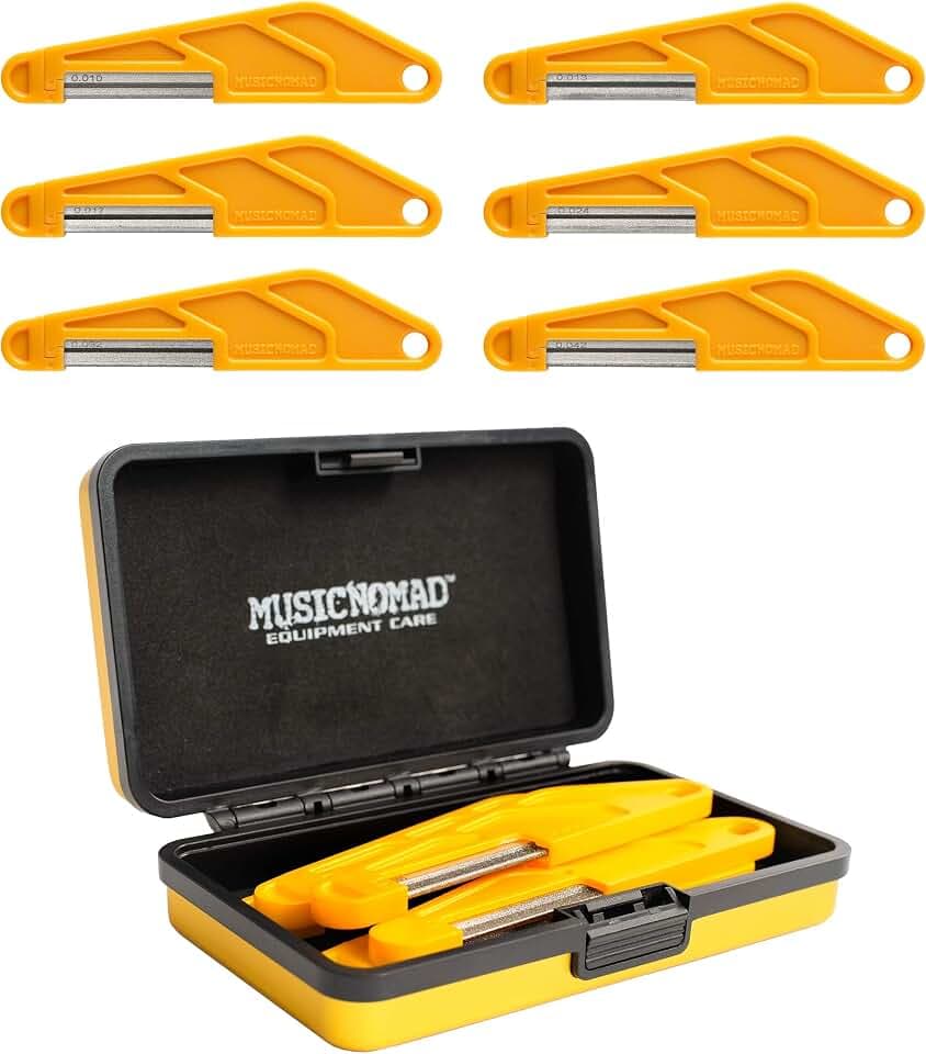 Music Nomad 6-teiliges Set für E-Gitarre mit Diamantbeschichtung, superleichte Saiten (MN667)