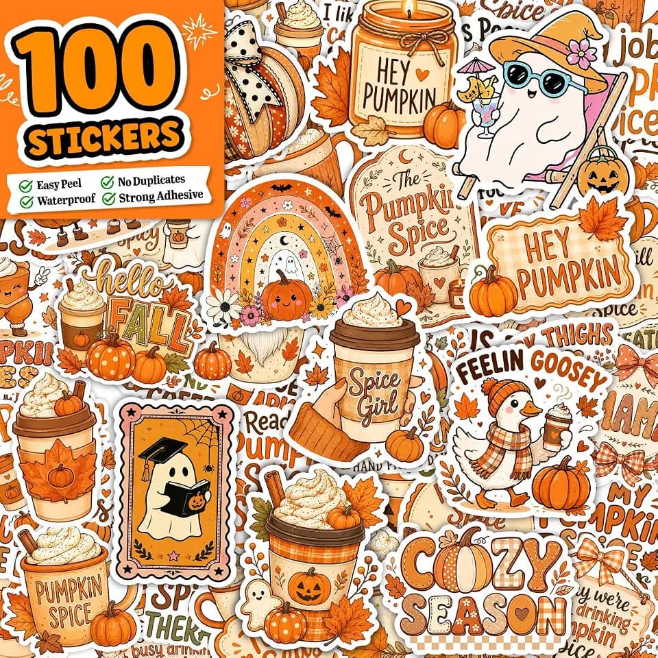 Vybonz Pumpkin Stickers Pumpkin Autumn Party Favors Holiday Crafts & Gifts