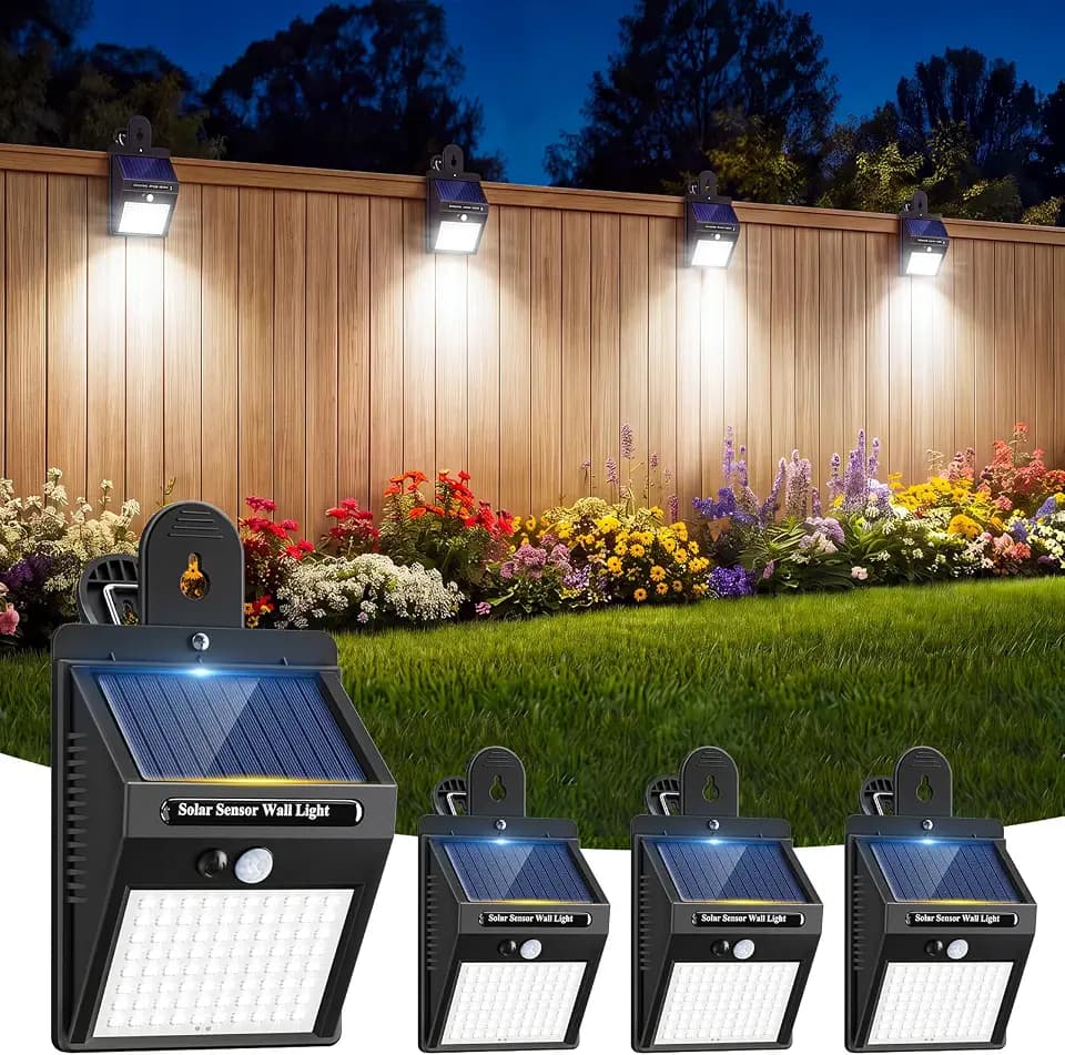 nipify Clip On Solar Lights Outdoor 4Pack,3 Modes Solar Motion Sensor Light