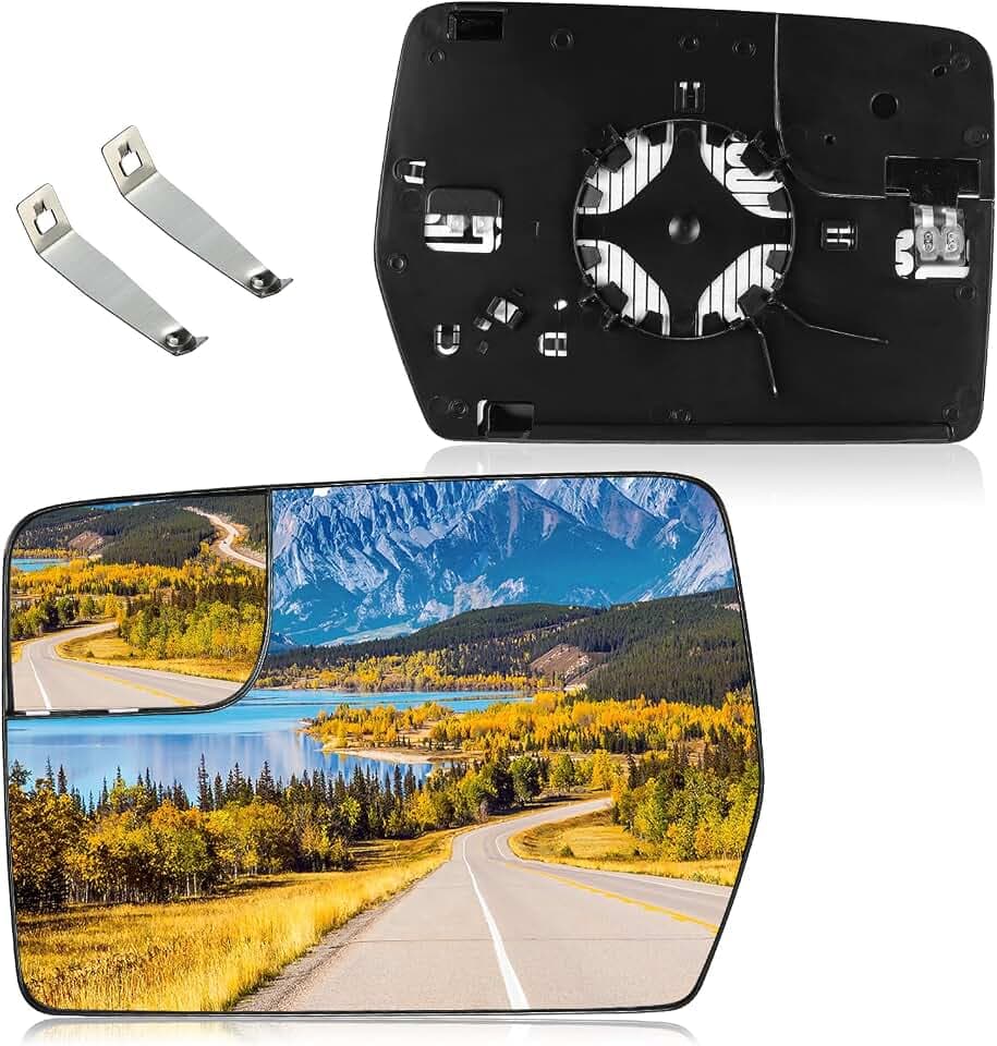 BDFHYK Driver Side Heated Mirror Glass Compatible with F150 2011-2014 Side View Mirror Glass with Blind Spot, Replaces BL3Z-17K707-E, BL3Z-17K707-D