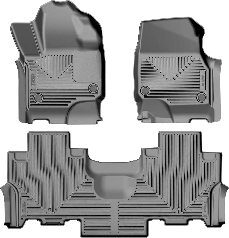 Husky Liners Weatherbeater Floor Mats | Fits 2025-2026 Ford Expedition | Front & 2nd Row, 3-pc Black - 96191