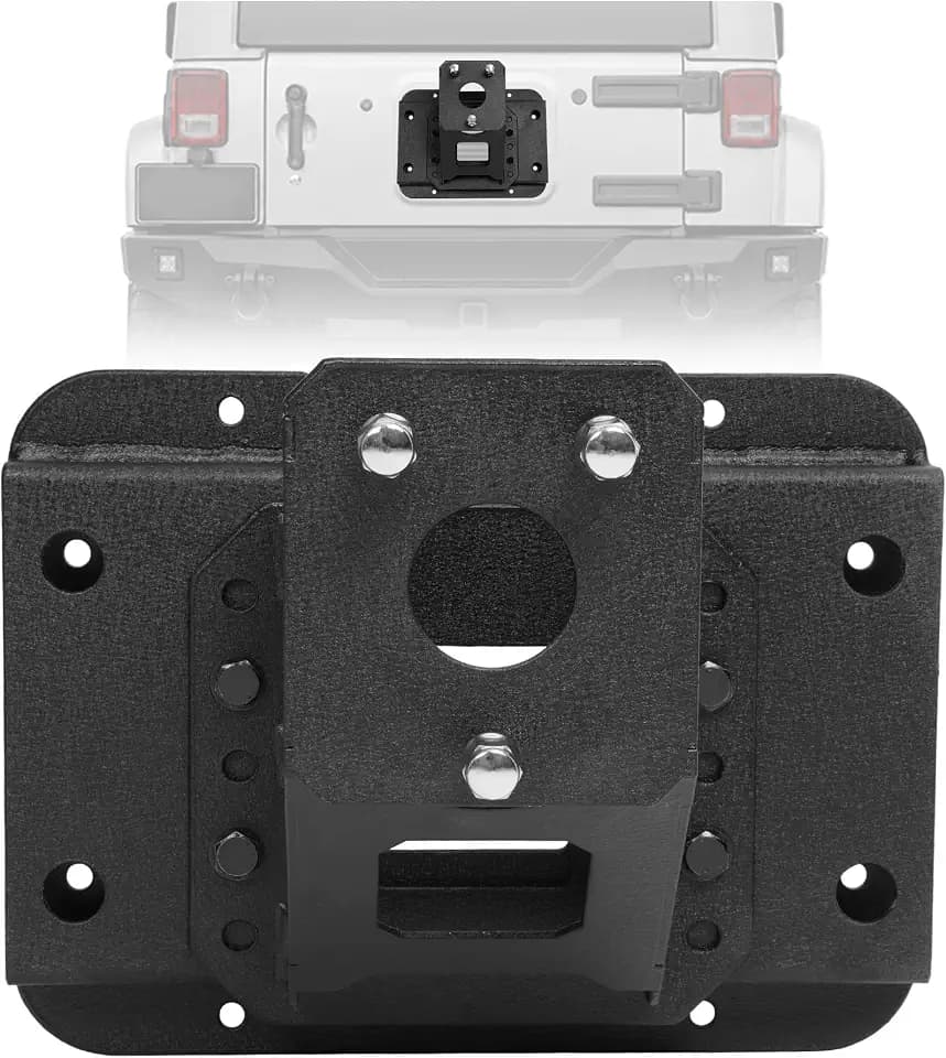 ALMULOO Spare Tire Carrier Compatible with 07-18 Jeep Wrangler JK JKU Heavy