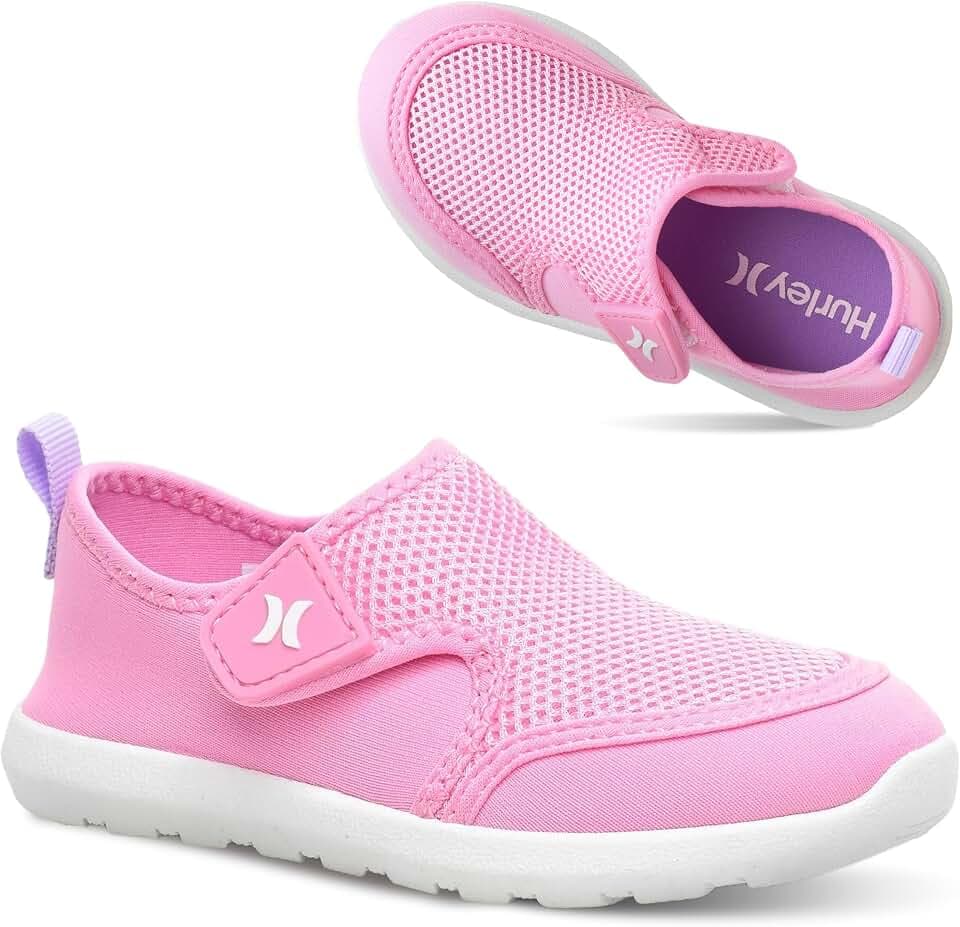 Hurley Kids Toddler Water Shoes Spence- Quick-Dry Water Shoes for Boys and Girls, Lightweight, Easy Slip-On with Adjustable Upper - for Beach, Water Play and Pool Fun