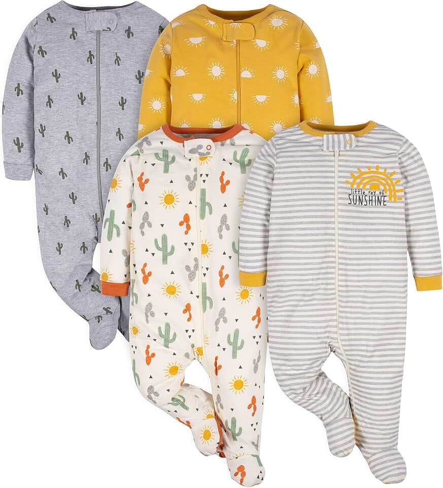 Gerber Sleep 'N Play Baby-Fußbinder, 4 Stück
