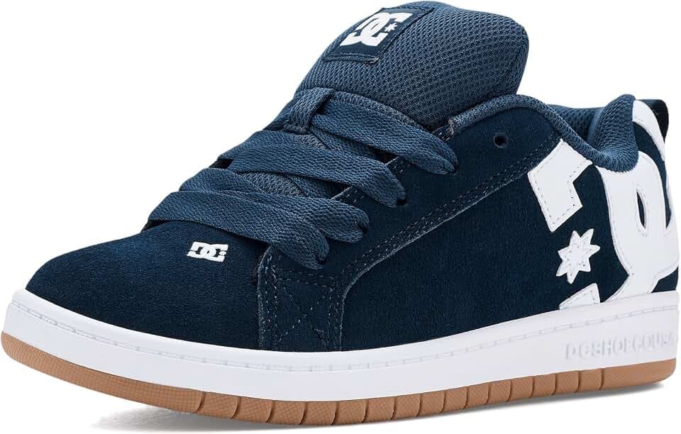DC Youth Court Graffik SE Skate Shoe (Little Kid/Big Kid) Blue/White