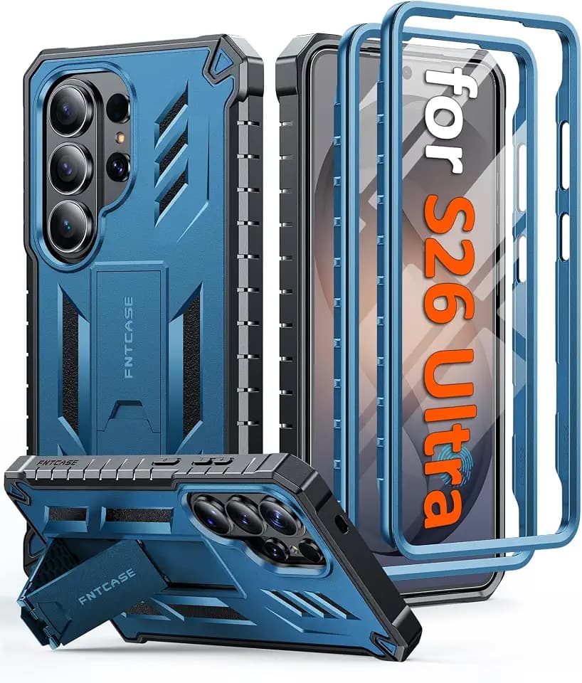 FNTCASE for Samsung Galaxy S26 Ultra Case with Built-in Screen Protector