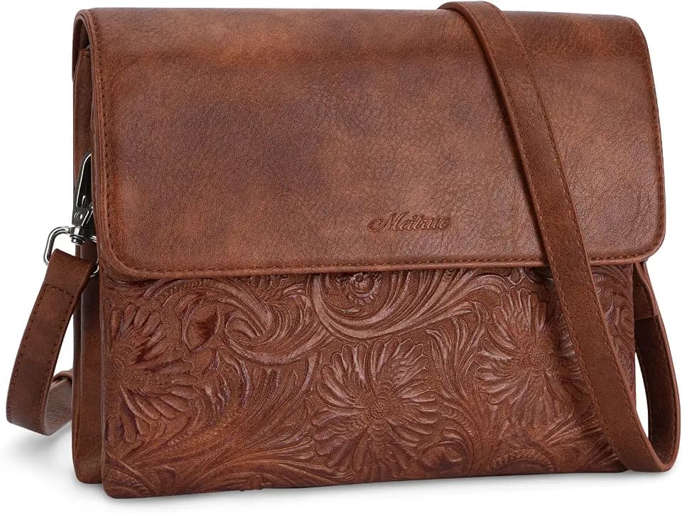 MEITRUE Small Crossbody Bags for Women, Vegan Leather Cell Phone Purse with Adjustable Strap