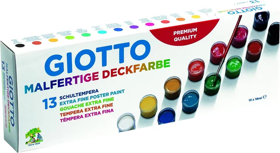 Giotto 3513 00 Temperafarbe, 13/Mehrfarbig, 29.5 x 3.7 x 10.5 cm