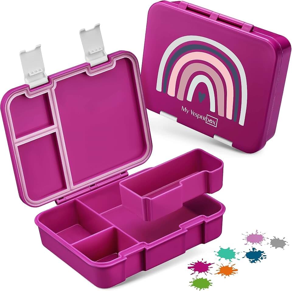My Vesperbox® Brotdose für Kinder mit Fächern [JIN] - Lunchbox mit Trennfächern - Bento Box - Jausenbox - Brotzeitbox für Schule & Kindergarten - Vesperdose für Jungen & Mädchen