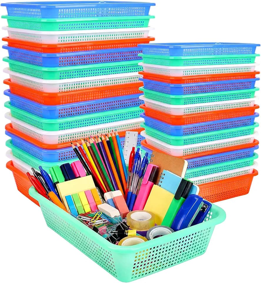 Mifoci 13 x 10 x 3 Inch, 10.6 x 6 x 2.7 Inch 32 Pack Paper Basket Tray