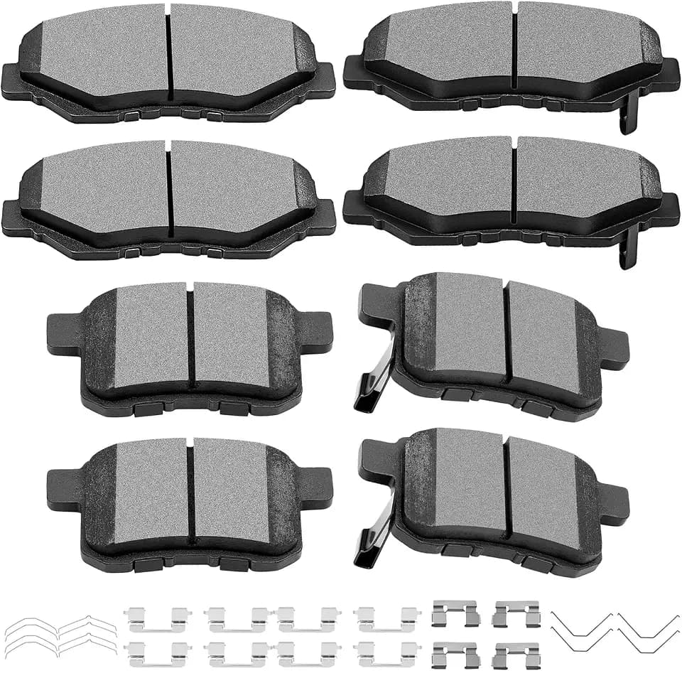 SCITOO Disc Brake Pads Sets Front and Rear Ceramic D914 D1336 w/Hardware