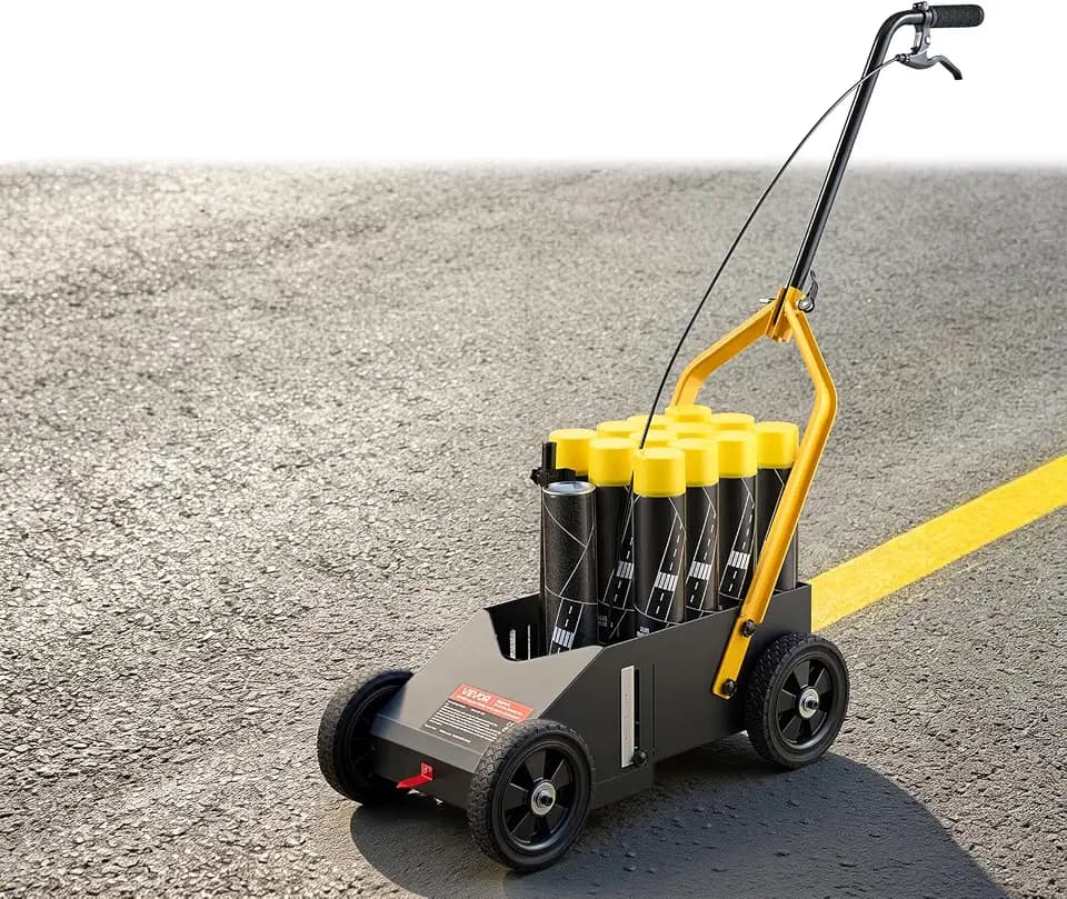VEVOR Markierungswagen Linien-Markiergerät Linemarker 12 Spraydosen Schwarz