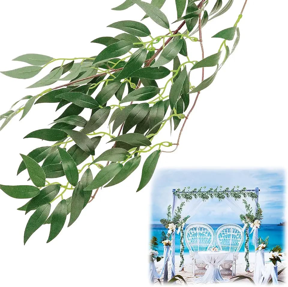 ANPHSIN Fake Vines Greenery Garland, 5 Packs, Total 28ft
