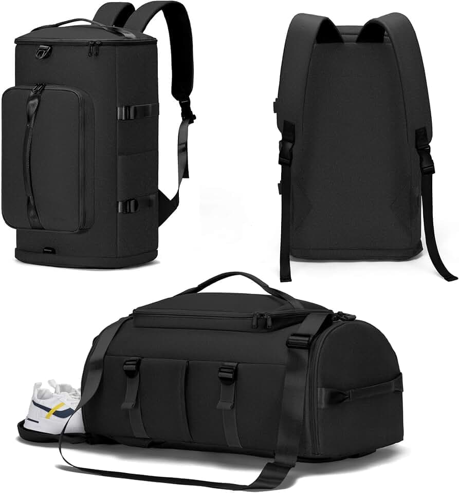 MIYCOO Gym Bag with Shoes Compartment, Duffle Bag, Backpack with Wet Pocket
