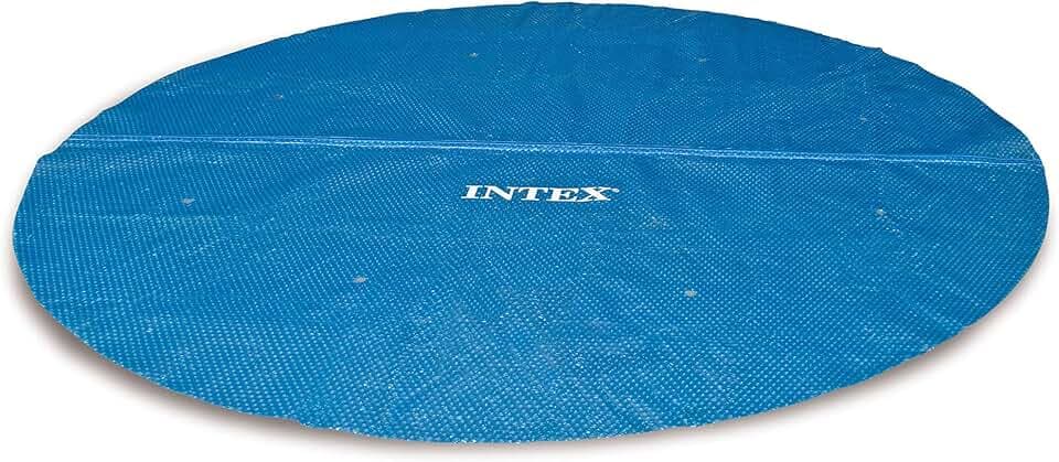 INTEX 28014E Solar Pool Cover: for 16ft Round Easy Set and Metal Frame Pools – Insulates Pool Water – Reduces Water Evaporation – Keeps Debris Out – Reduces Chemical Consumption