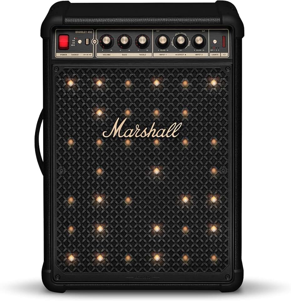 Marshall Bromley 450 Portable Party Speaker - Black and Brass