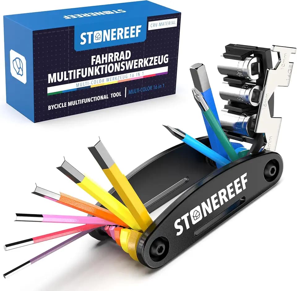 Fahrrad Multitool 16 in 1 Fahrradwerkzeug Set Innensechskant unterwegs