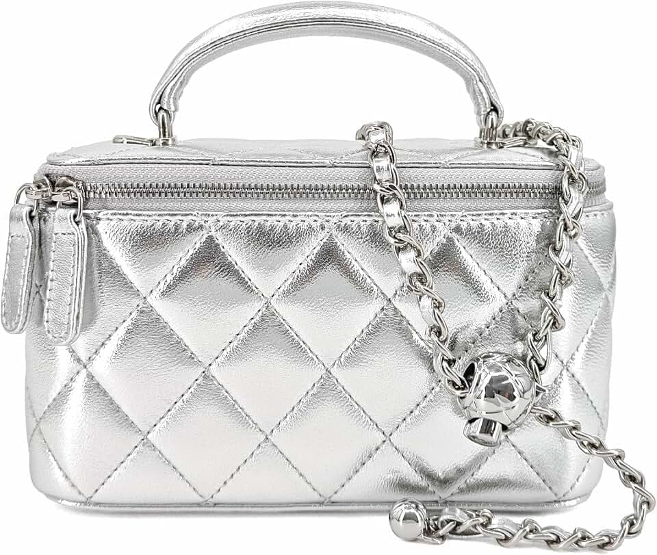 M-ioi-M Small Mini Quilted Lambskin Vanity Purse Crossbody Bag for Women
