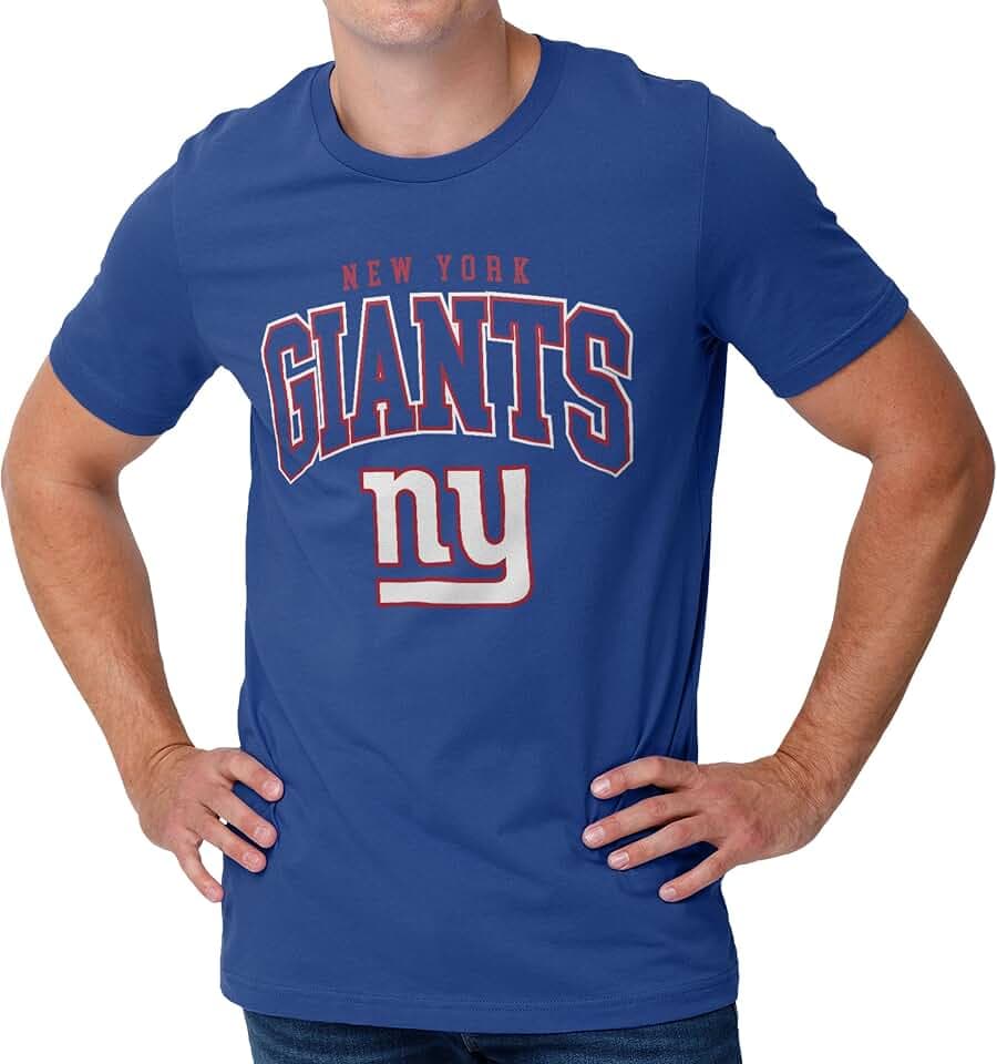 FOCO NFL Unisex-Adult NFL Team Logo Classic Arched Logo Shirt Short Sleeve T-Shirt