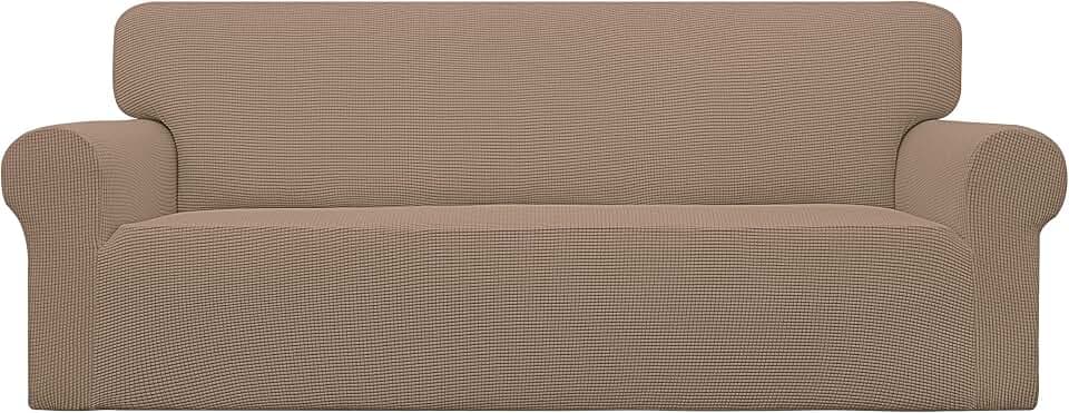 Easy-Going Stretch Couch Covers for Sofa Washable Large Camel