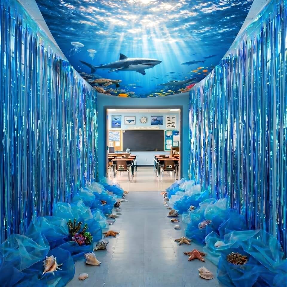 Moukeren 12 Pcs Under The Ocean Hanging Classroom Decorations