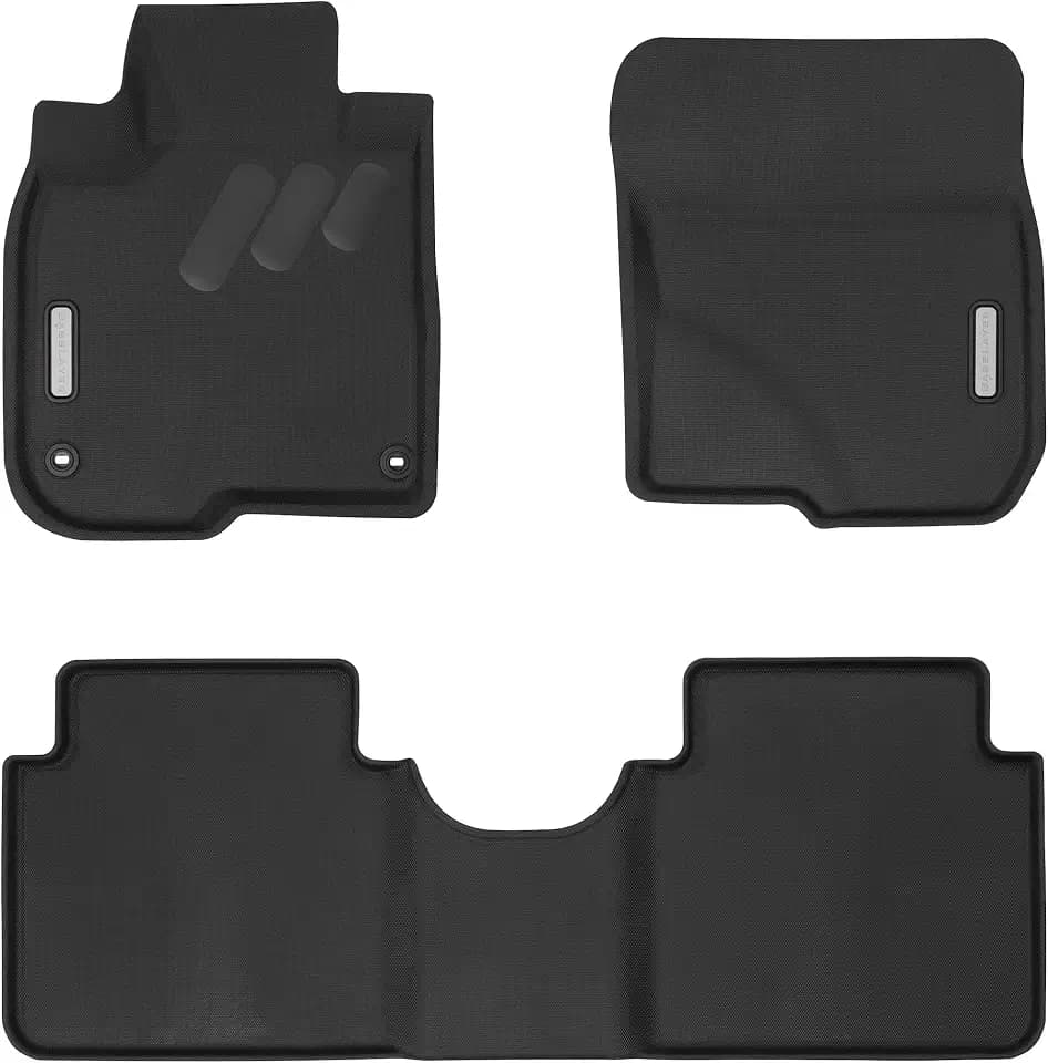 BaseLayer Elite Floor Mats for Honda CR-V (2017-2022) – Made in USA – Precision Fit Heavy Duty All-Weather Mats for Honda CRV - LX, EX, Hybrid, Touring, Special Edition – Front & Rear (Gray Logo)