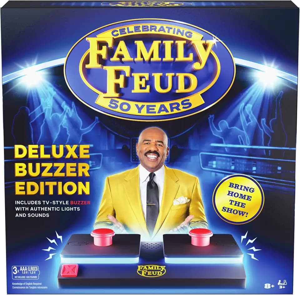 Spin Master Games Family Feud: Deluxe Buzzer Edition Board Game