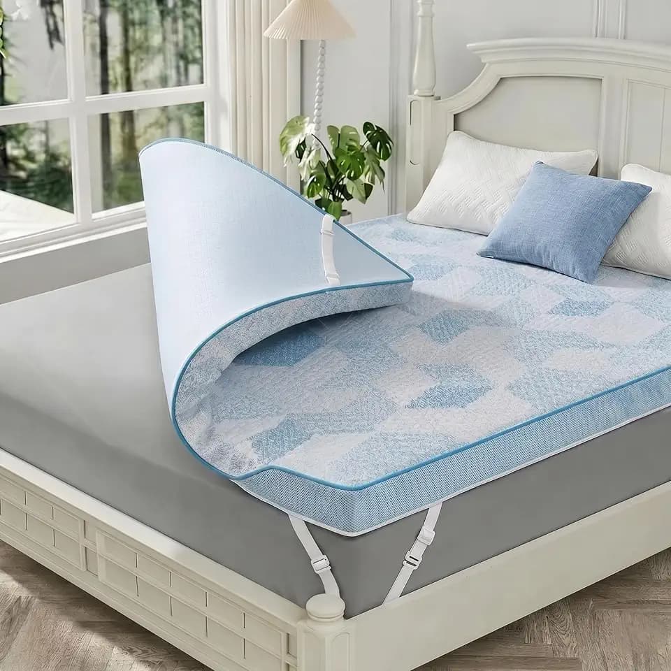 PERLECARE 3 Inch Queen Mattress Topper Medium Firm