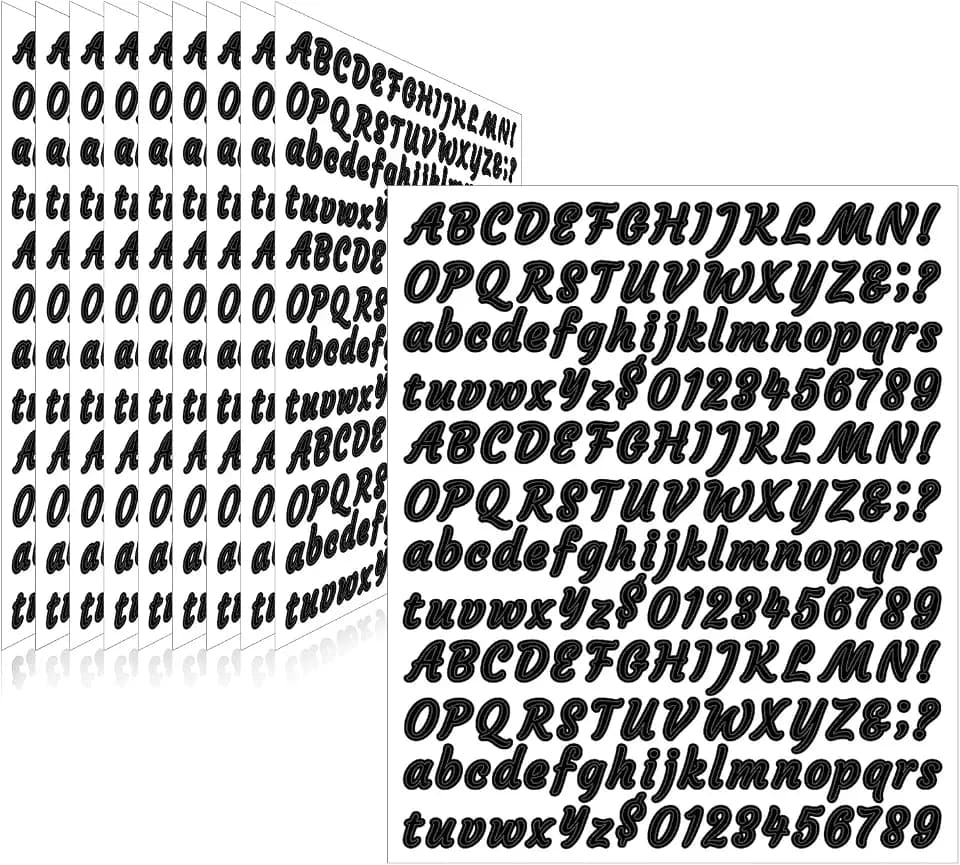 Letter Stickers,Mailbox Numbers,0.5 Inch Waterproof Vinyl Alphabet