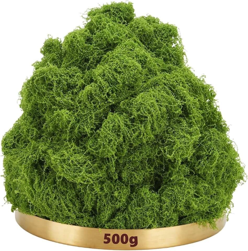 500g Kunstmoos, Künstliches Moos für Deko, Garten & Töpfe