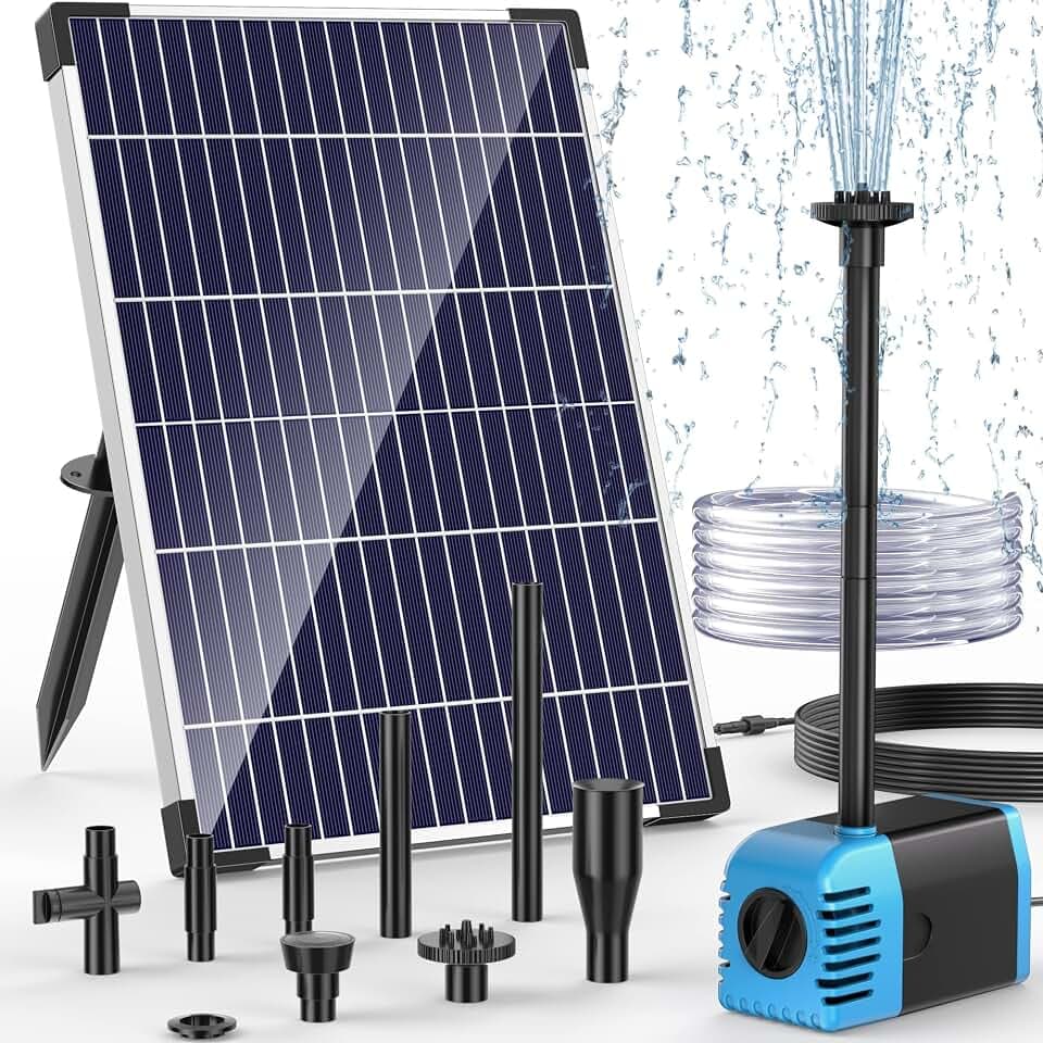 POPOSOAP 12W 600 l/h Solar Springbrunnen mit stabilem Wassersprühsystem
