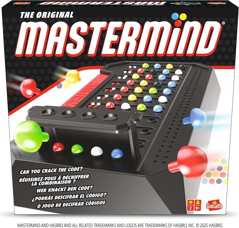 Goliath - Mastermind The Original Classic, Spiele für 2 Personen, Gesellschaftsspiele ab 8 Jahren, Klassik Brettspiel für die Spielesammlung, Strategisches Spiel für Kinder und Erwachsene