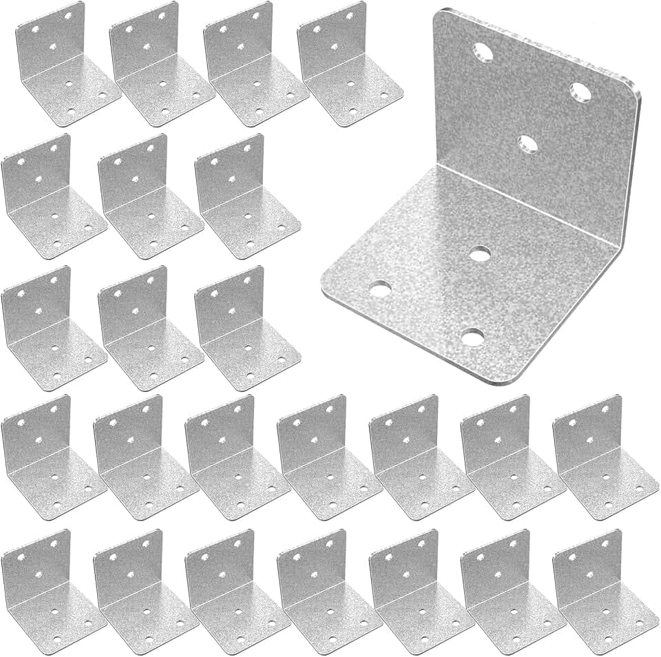 40 Pcs Metal Corner Braces, 2x2in L Brackets for Wood, 90 Degree Heavy Duty Wide Corner Patterned Metal Corner Bracket for Wood Furniture Bed Chair (2*2in)