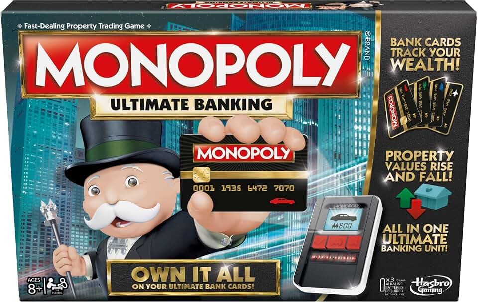 Monopoly - HSBB6677 Brettspiel, B6677, Mehrfarbig, Originalversion